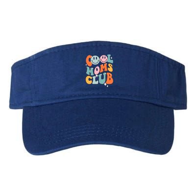 Groovy Cool Moms Club Funny Smile MotherS Day Gift Valucap Bio-Washed Visor