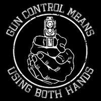 Gun Control Means Using Both Hands Drawstring Bag