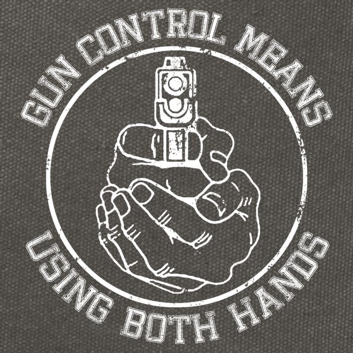 Gun Control Means Using Both Hands Cotton Canvas Backpack
