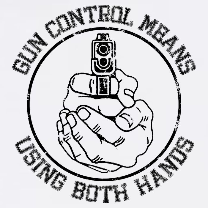 Gun Control Means Using Both Hands Garment-Dyed Sweatshirt