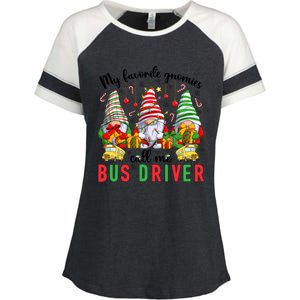 Gnomies Call Me Bus Driver Christmas Bus Driver Xmas Party Cute Gift Enza Ladies Jersey Colorblock Tee