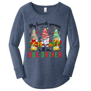 Gnomies Call Me Bus Driver Christmas Bus Driver Xmas Party Cute Gift Women's Perfect Tri Tunic Long Sleeve Shirt