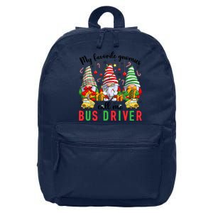 Gnomies Call Me Bus Driver Christmas Bus Driver Xmas Party Cute Gift 16 in Basic Backpack