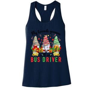 Gnomies Call Me Bus Driver Christmas Bus Driver Xmas Party Cute Gift Women's Racerback Tank