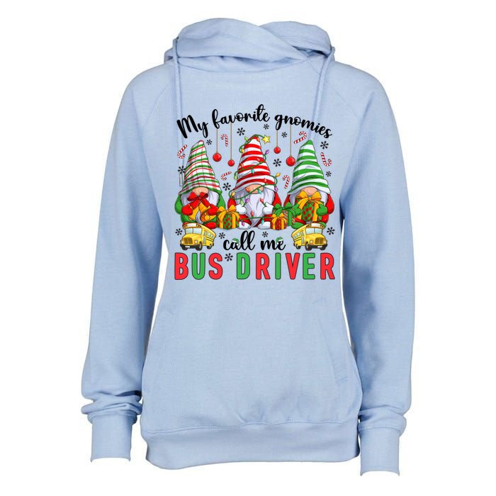 Gnomies Call Me Bus Driver Christmas Bus Driver Xmas Party Cute Gift Womens Funnel Neck Pullover Hood