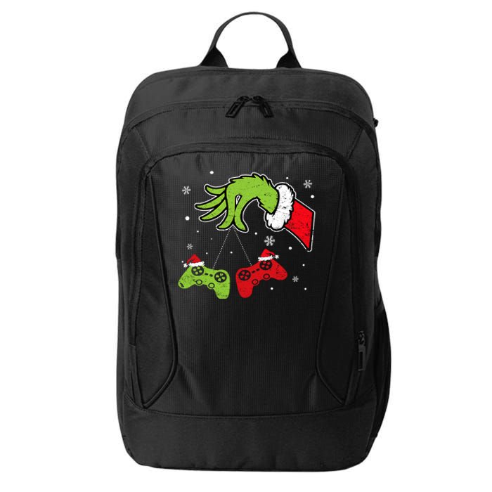 Gaming Christmas Matching Pajamas Funny Gamer City Backpack