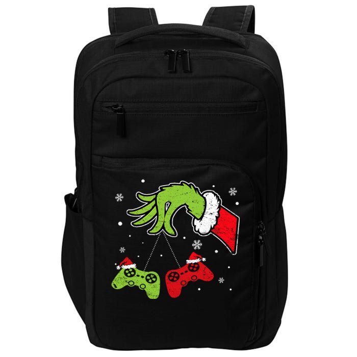 Gaming Christmas Matching Pajamas Funny Gamer Impact Tech Backpack