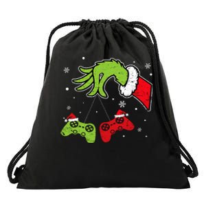 Gaming Christmas Matching Pajamas Funny Gamer Drawstring Bag