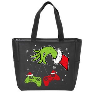 Gaming Christmas Matching Pajamas Funny Gamer Zip Tote Bag