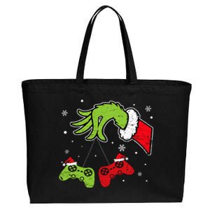 Gaming Christmas Matching Pajamas Funny Gamer Cotton Canvas Jumbo Tote