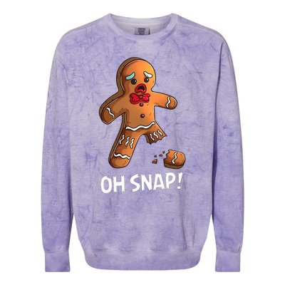 Gingerbread Christmas Market Baking Gingerbread Man Oh Snap Colorblast Crewneck Sweatshirt