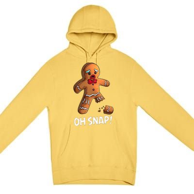 Gingerbread Christmas Market Baking Gingerbread Man Oh Snap Premium Pullover Hoodie