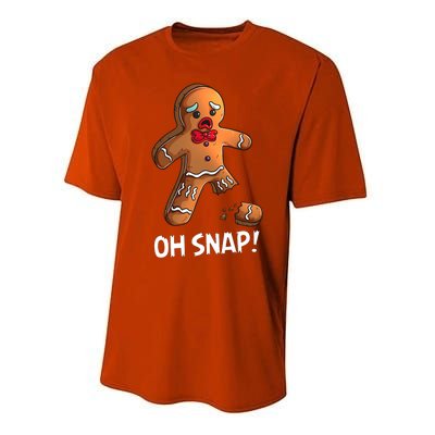 Gingerbread Christmas Market Baking Gingerbread Man Oh Snap Performance Sprint T-Shirt