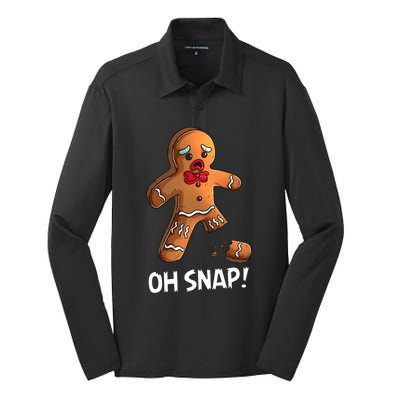 Gingerbread Christmas Market Baking Gingerbread Man Oh Snap Silk Touch Performance Long Sleeve Polo