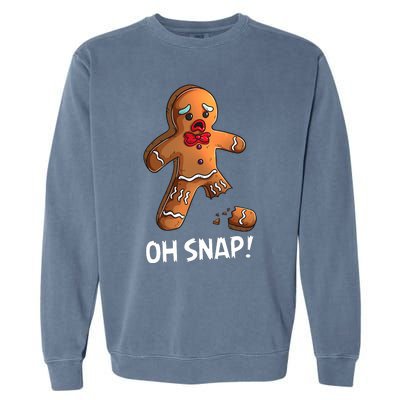 Gingerbread Christmas Market Baking Gingerbread Man Oh Snap Garment-Dyed Sweatshirt