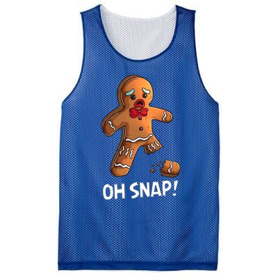 Gingerbread Christmas Market Baking Gingerbread Man Oh Snap Mesh Reversible Basketball Jersey Tank