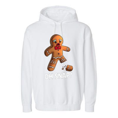 Gingerbread Christmas Market Baking Gingerbread Man Oh Snap Garment-Dyed Fleece Hoodie