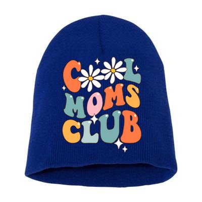 Groovy Cool Moms Club Funny Smile Mothers Day Great Gift Short Acrylic Beanie