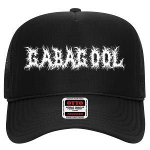 Gabagool Capicola Metalcore Nj Food Parody Death Metal Font High Crown Mesh Back Trucker Hat