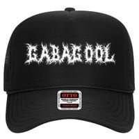 Gabagool Capicola Metalcore Nj Food Parody Death Metal Font High Crown Mesh Back Trucker Hat