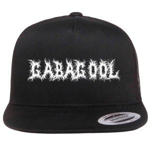 Gabagool Capicola Metalcore Nj Food Parody Death Metal Font Flat Bill Trucker Hat