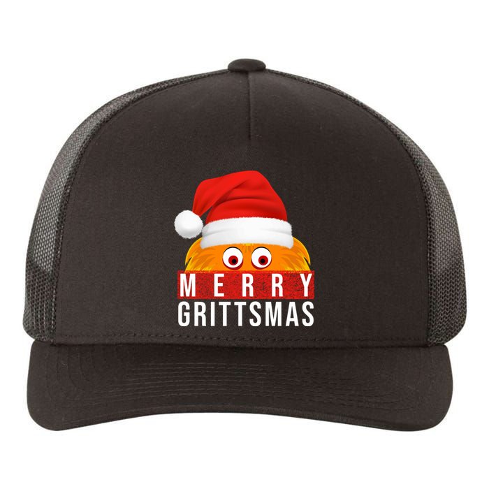 Gritty Christmas Merry Grittsmas Christmas Gift Long Sleeve Yupoong Adult 5-Panel Trucker Hat