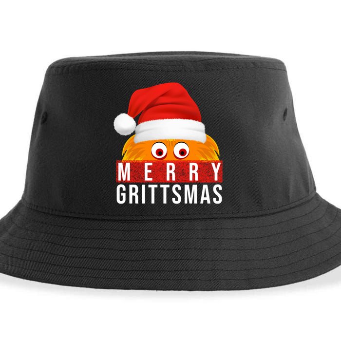 Gritty Christmas Merry Grittsmas Christmas Gift Long Sleeve Sustainable Bucket Hat