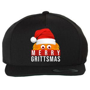 Gritty Christmas Merry Grittsmas Christmas Gift Long Sleeve Wool Snapback Cap