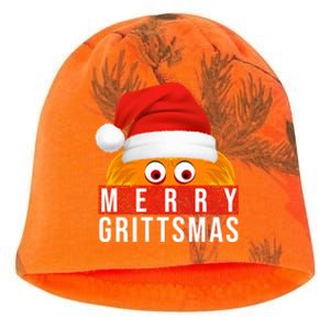 Gritty Christmas Merry Grittsmas Christmas Gift Long Sleeve Kati - Camo Knit Beanie