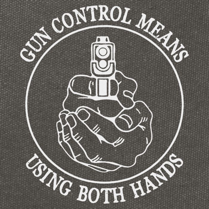 Gun Control Means Using Both Hands Cotton Canvas Backpack