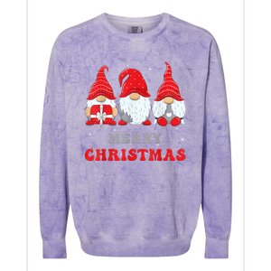 Gnome Christmas Merry Christmas Family Matching Christmas Colorblast Crewneck Sweatshirt