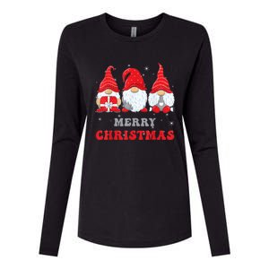 Gnome Christmas Merry Christmas Family Matching Christmas Womens Cotton Relaxed Long Sleeve T-Shirt