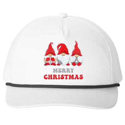 Gnome Christmas Merry Christmas Family Matching Christmas Snapback Five-Panel Rope Hat