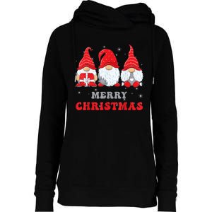 Gnome Christmas Merry Christmas Family Matching Christmas Womens Funnel Neck Pullover Hood