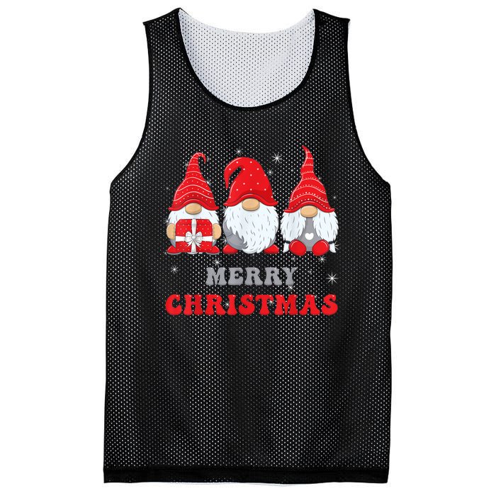 Gnome Christmas Merry Christmas Family Matching Christmas Mesh Reversible Basketball Jersey Tank