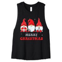 Gnome Christmas Merry Christmas Family Matching Christmas Women's Racerback Cropped Tank