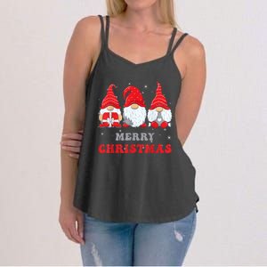 Gnome Christmas Merry Christmas Family Matching Christmas Women's Strappy Tank