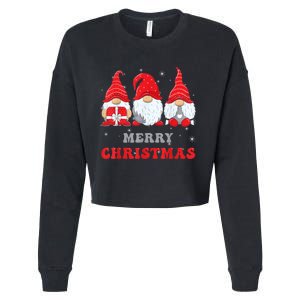 Gnome Christmas Merry Christmas Family Matching Christmas Cropped Pullover Crew