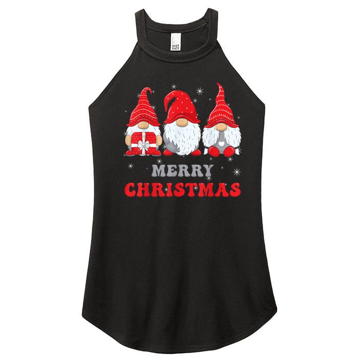 Gnome Christmas Merry Christmas Family Matching Christmas Women's Perfect Tri Rocker Tank