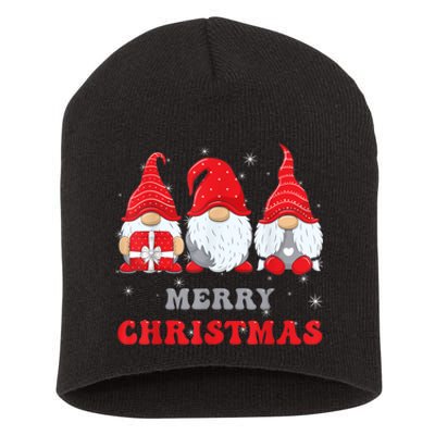 Gnome Christmas Merry Christmas Family Matching Christmas Short Acrylic Beanie