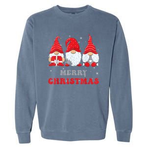 Gnome Christmas Merry Christmas Family Matching Christmas Garment-Dyed Sweatshirt