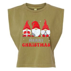 Gnome Christmas Merry Christmas Family Matching Christmas Garment-Dyed Women's Muscle Tee