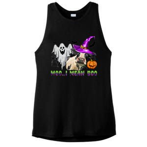 Ghost Cow Moo I Mean Boo Halloween Funny Cow Lover Costume Great Gift Ladies PosiCharge Tri-Blend Wicking Tank