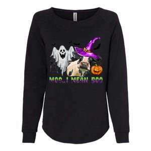 Ghost Cow Moo I Mean Boo Halloween Funny Cow Lover Costume Great Gift Womens California Wash Sweatshirt