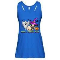 Ghost Cow Moo I Mean Boo Halloween Funny Cow Lover Costume Great Gift Ladies Essential Flowy Tank