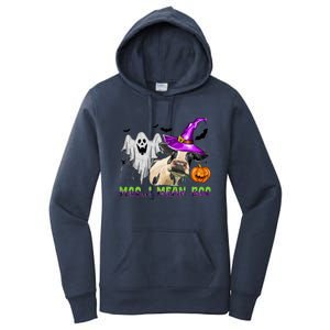 Ghost Cow Moo I Mean Boo Halloween Funny Cow Lover Costume Great Gift Women's Pullover Hoodie