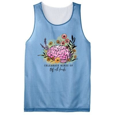 Groovy Celebrate Minds Of All Kinds Neurodiversity Autism Mesh Reversible Basketball Jersey Tank