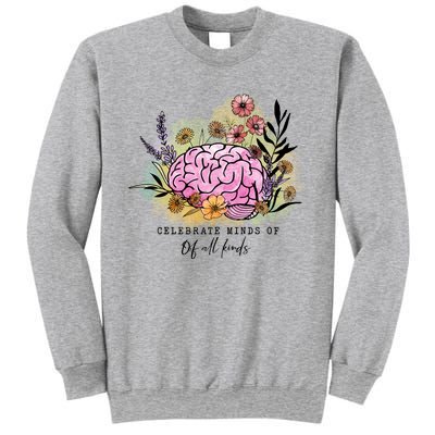 Groovy Celebrate Minds Of All Kinds Neurodiversity Autism Sweatshirt