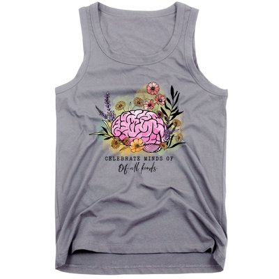 Groovy Celebrate Minds Of All Kinds Neurodiversity Autism Tank Top