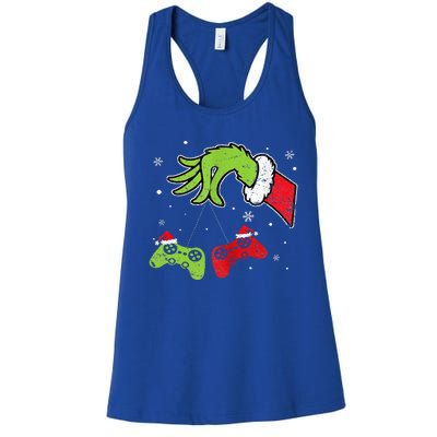 Gaming  Christmas Matching Pajamas Funny Gamer  Women's Racerback Tank